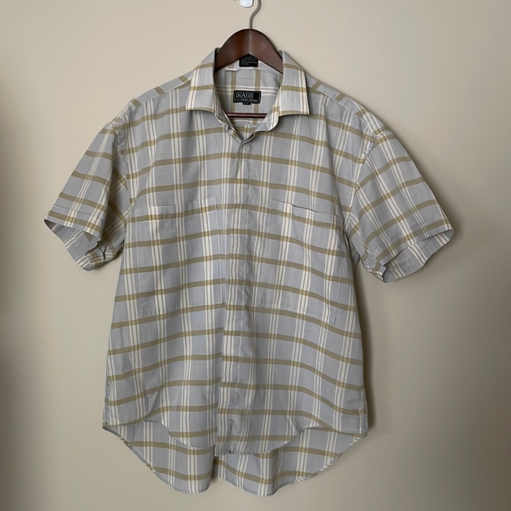 Vintage mens Kaid by Daniel Mitchell button up shirt sleeve shirt